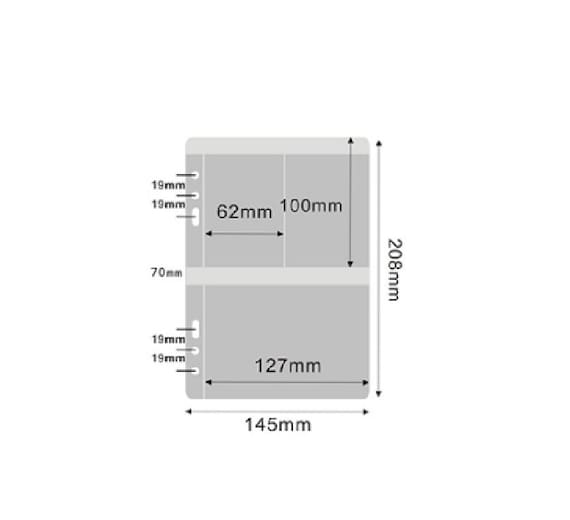 A5 plastic pocket inserts