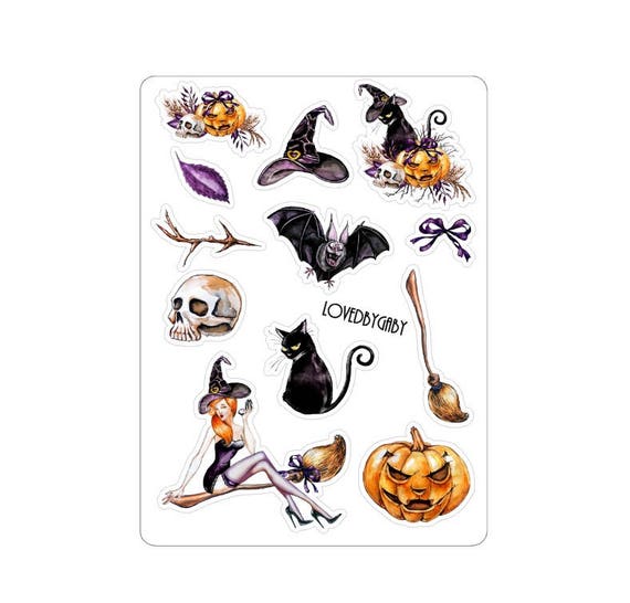 LovedbyGaby stickers Halloween witch