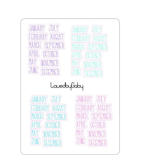 LovedbyGaby stickers weeks/months