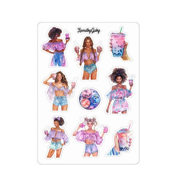 LovedbyGaby stickers Bubbletea