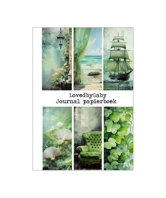 LovedbyGaby A5 journal paper book Green\Yellow