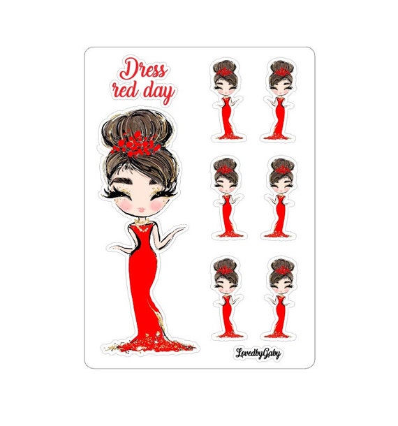 LovedbyGaby stickers Dress red day