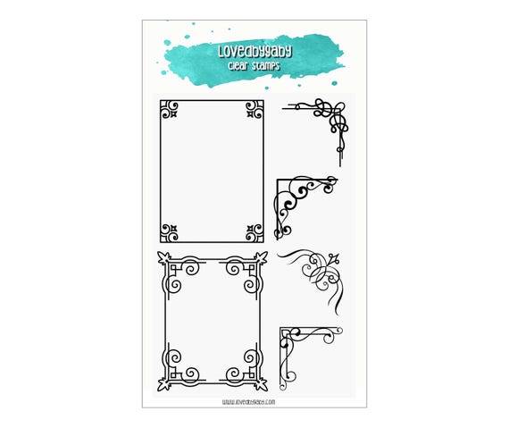LovedbyGaby clear stamps "frames and corners"