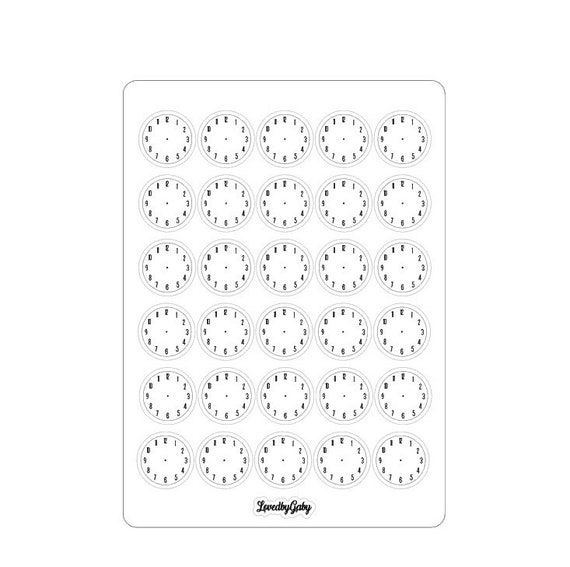 LovedbyGaby stickers "clock"