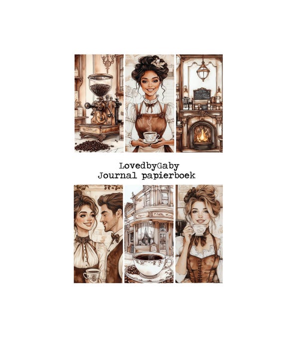 LovedbyGaby A5 journal paperbook coffee shop