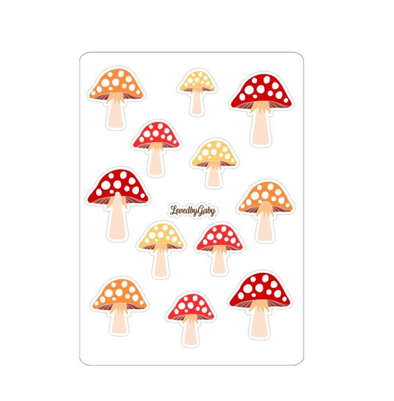 LovedbyGaby stickers "mushrooms"