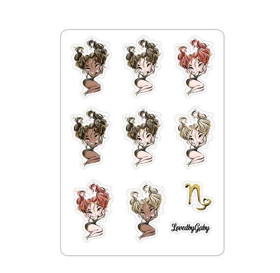LovedbyGaby stickers "Capricorn / Steenbok"