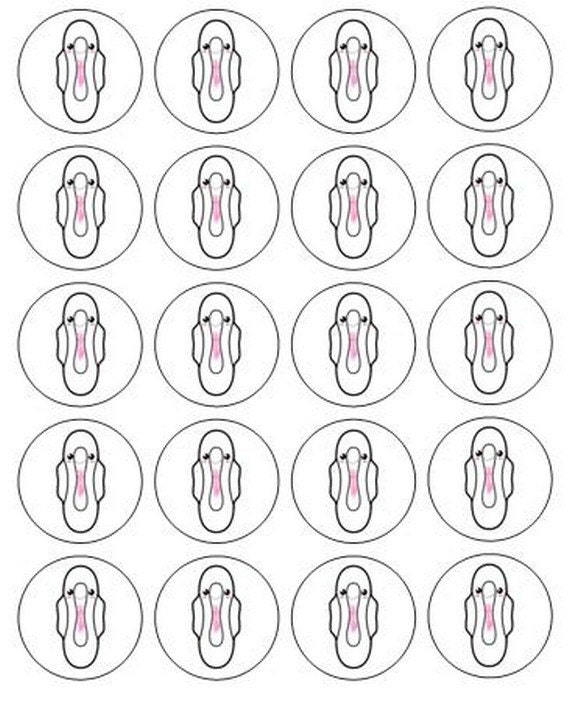 117 menstrual/ period/ breast check women stickers