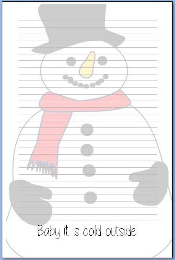 Notepads or inserts "baby it is cold outside"