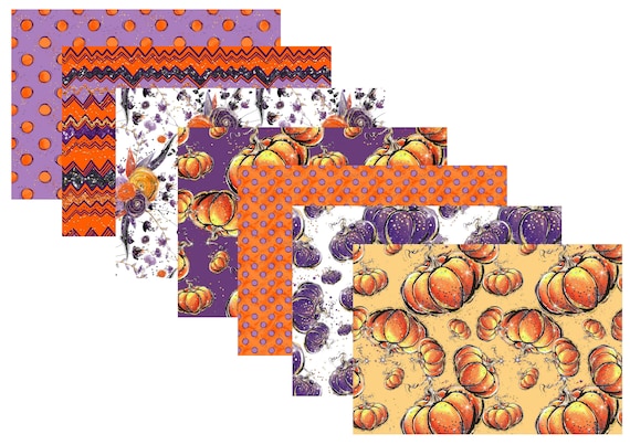 LovedbyGaby A4 scrapbook paper set Pumpkins