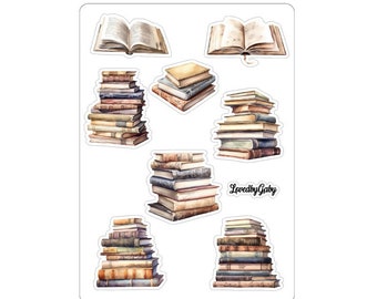 LovedbyGaby stickers "reading books"