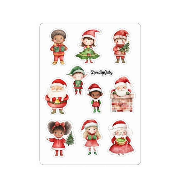 LovedbyGaby stickers kids Christmas