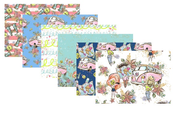 LovedbyGaby A4 scrapbook paper set Wanderlust