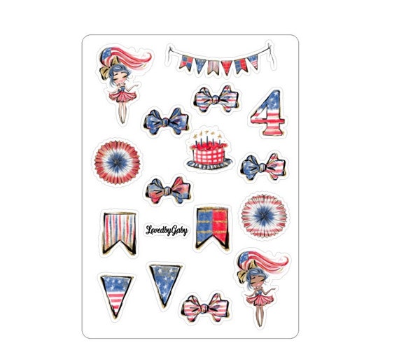 LovedbyGaby stickers "4th of July"