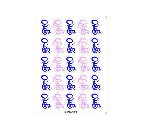 LovedbyGaby stickers "wheelchairs"