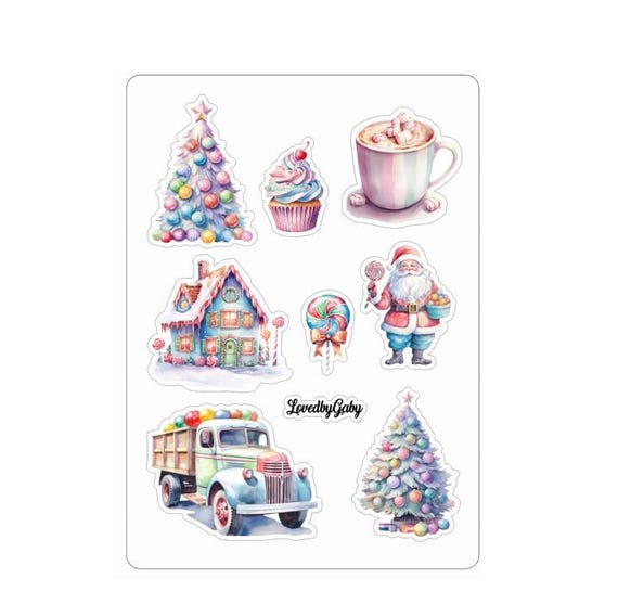LovedbyGaby stickers Pastel Christmas