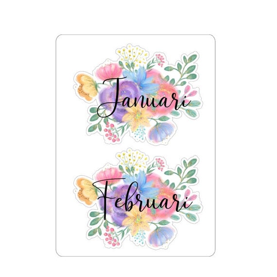 LovedbyGaby Monthly dashboard stickers floral