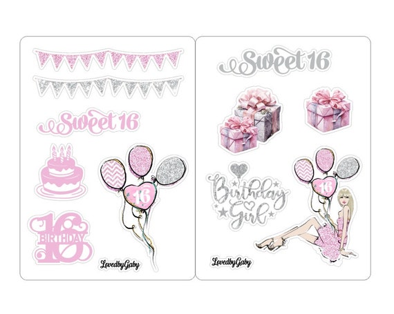 LovedbyGaby stickers "Sweet 16"