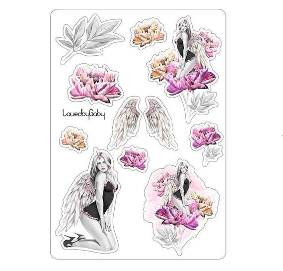 LovedbyGaby stickers unicorn girl