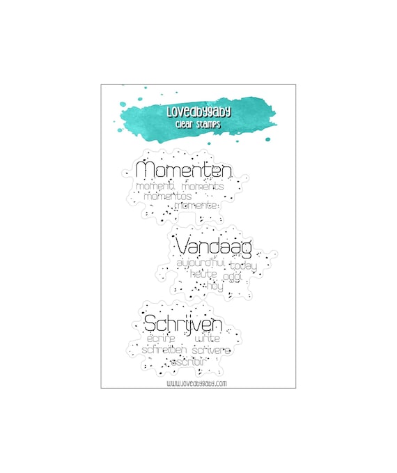LovedbyGaby clear stamps Words