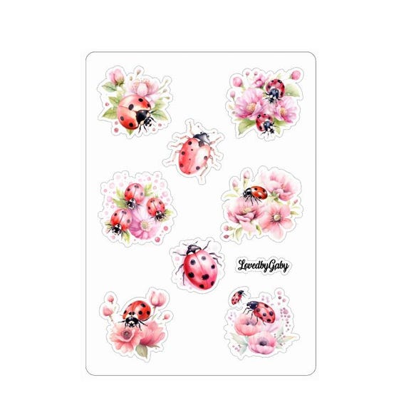 LovedbyGaby stickers Ladybugs