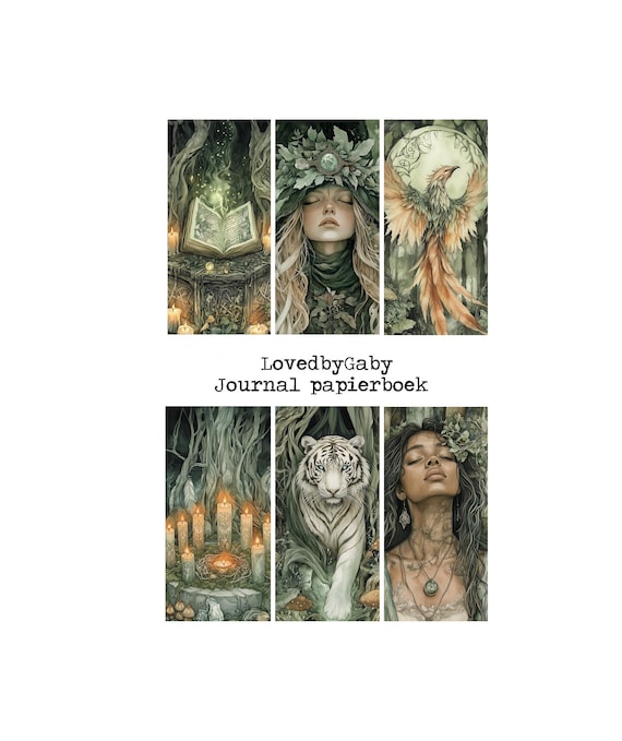 LovedbyGaby A5 journal paper book Forest witch