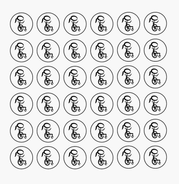 216 planner stickers "wheelchairs"