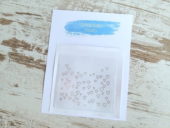 LovedbyGaby adhesive pocket gold foil hearts