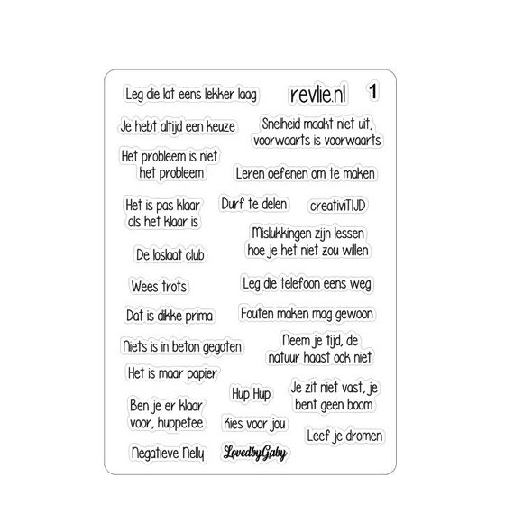 LovedbyGaby stickers "Revlie's statements"