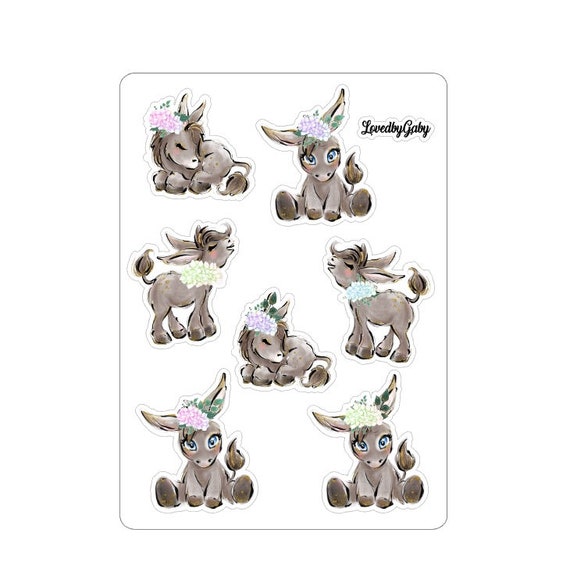 LovedbyGaby stickers "donkey hydrangea"