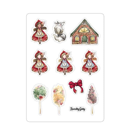 LovedbyGaby stickers "Little red hiding hood"