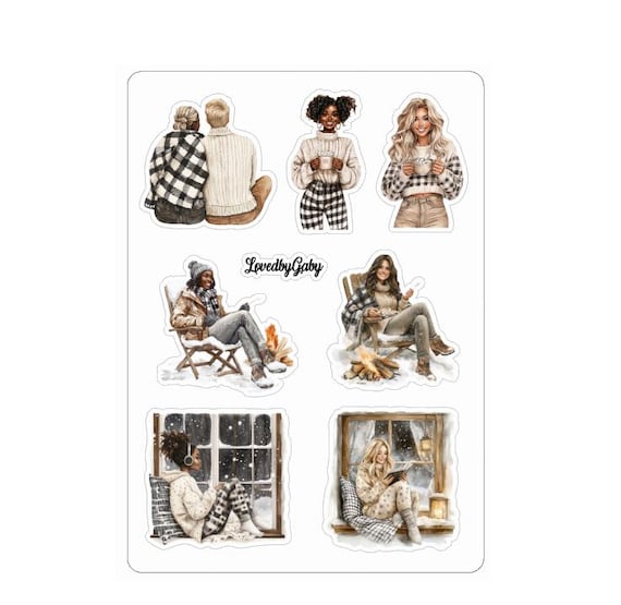 LovedbyGaby stickers cozy cabin