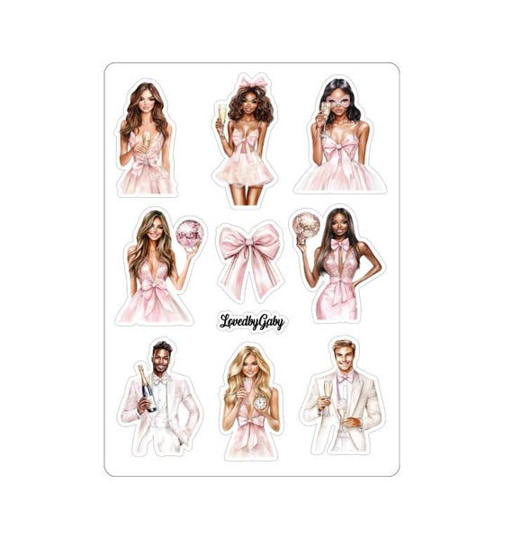 LovedbyGaby stickers Pink New Year