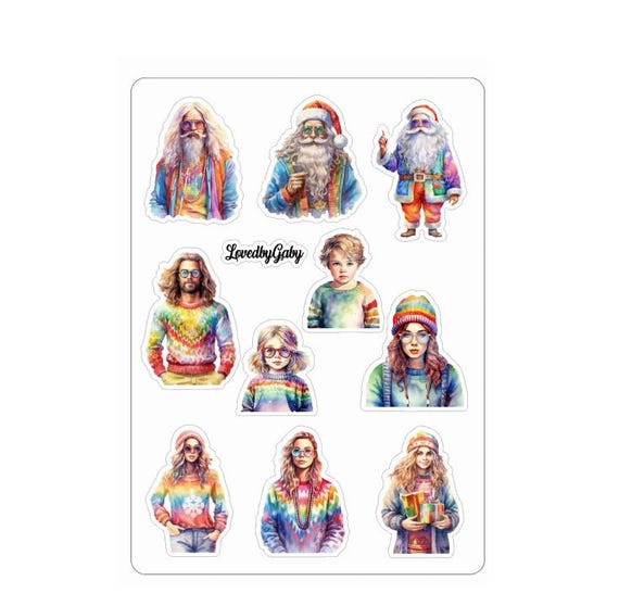 LovedbyGaby stickers Hippie christmas