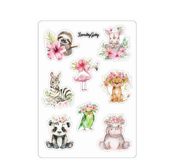 LovedbyGaby stickers Pink safari