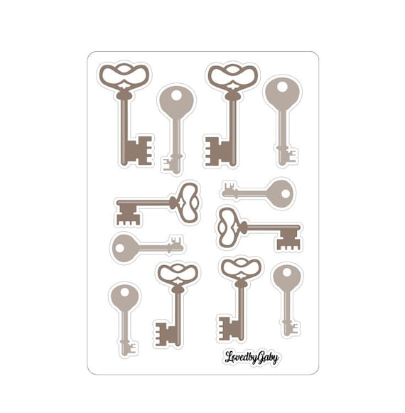 LovedbyGaby stickers antigue keys