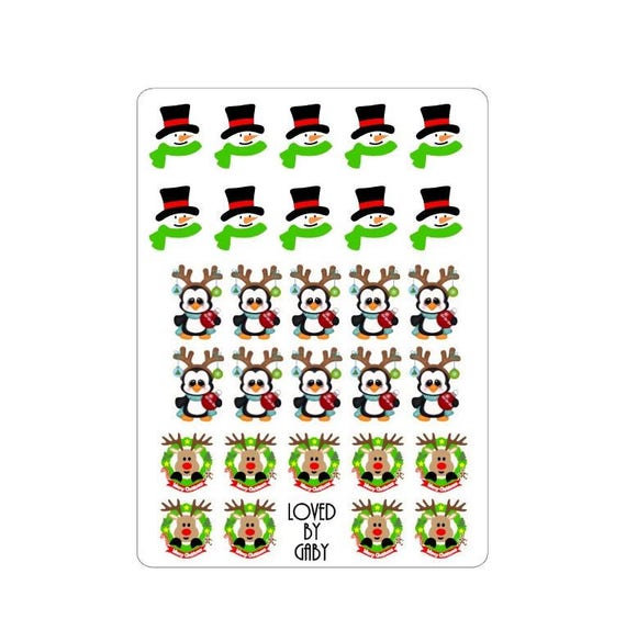 Christmas planner stickers