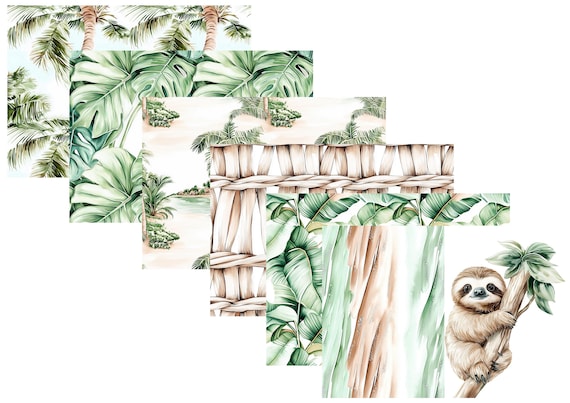 LovedbyGaby A4 journal paper set Tropical vibes