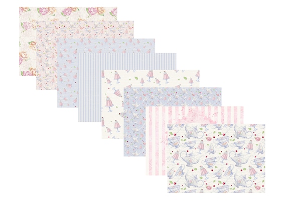 LovedbyGaby scrapbook paper set "High tea"