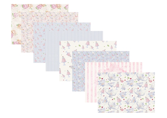 LovedbyGaby scrapbook paper set "High tea"