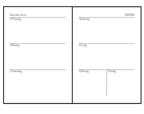 2026 A5 classic inserts