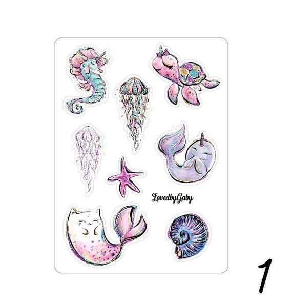 LovedbyGaby stickers baby mermaids