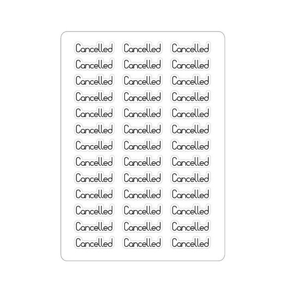 LovedbyGaby stickers bujo "cancelled"