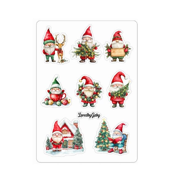 LovedbyGaby stickers christmas gnomes