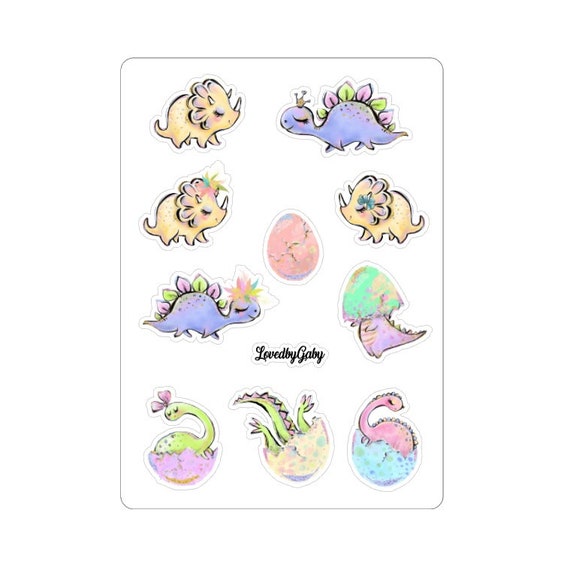 LovedbyGaby stickers "pastel dino"