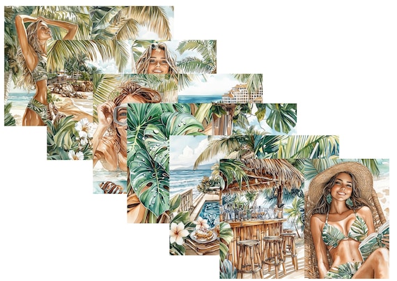 LovedbyGaby A4 journal set Tropical vibes junk