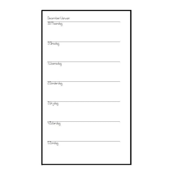 2025 A5 slim inserts 1W1P