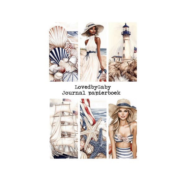 LovedbyGaby A5 journal paper book Nautical