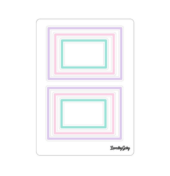 LovedbyGaby stickers "pastel frames"