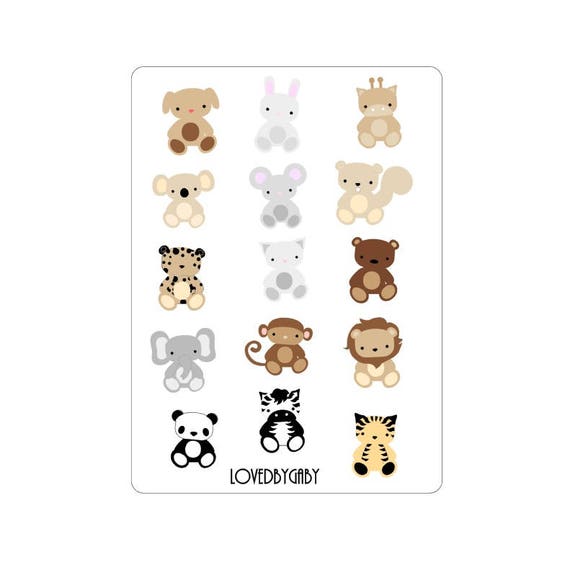 LovedbyGaby stickers "animals in the wild"